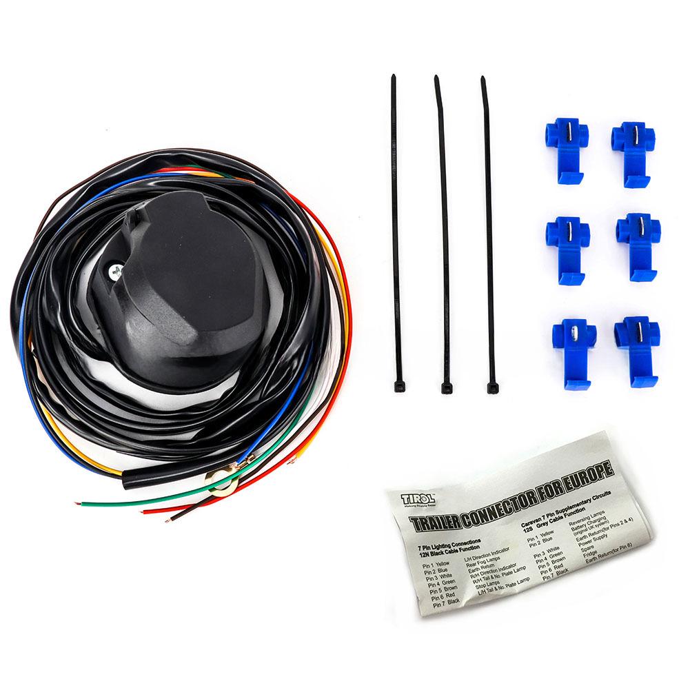 Европейский шнур питания с 7 отверстиями, европейской вилкой, плоским проводом 1,5 м и разъемом для прицепа