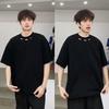 New Men's Summer Trendy Ins Simple Printed Short Sleeve T-Shirt Men's Trendy Loose Fit Five-Sleeve