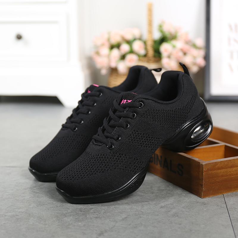 Lightweight Profession Dance Shoes Women Breathable Baskets Modern Jazz Casual Sneakers Ladies Non-slip Mid-heel Jogging Shoes