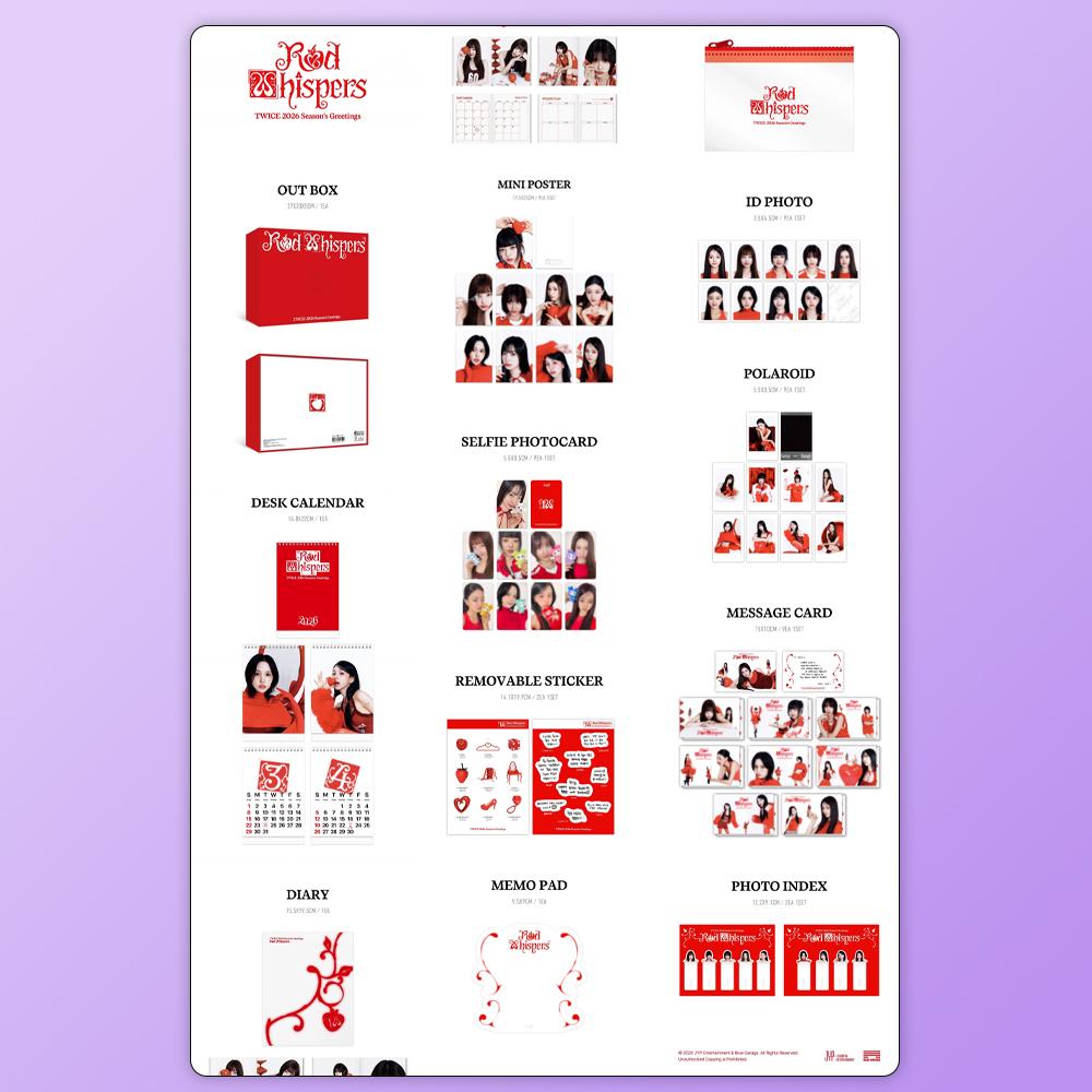 (POB) TWICE - 2026 SEASON'S GREETINGS Красные шепоты