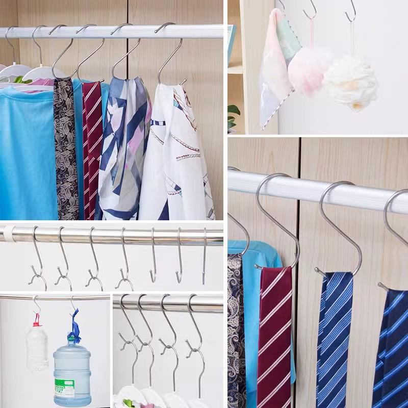 Многофункциональный крючок S-типа из нержавеющей стали для бекона, одежды, использования в общежитии и домашнем хозяйстве
