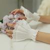Рукав для маникюра для нейл-арта, кружевной, искусственный, плиссированный манжет, реквизит для фотосъемки маникюра, искусственные рукава, аксессуары для ногтей, принадлежности, шарм