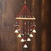 Multicolor Handcrafted Beads Bells Parrot Statue Window Wall Door Hanging Wind Chimes Decorative Showpiece- Diwali Decoration Items for Home Decor