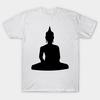 T Shirt Women Sitting Buddha Silhouette Harajuku Print Kawaii Tshirt Summer Short Sleeve Female T-Shirt Top Tee