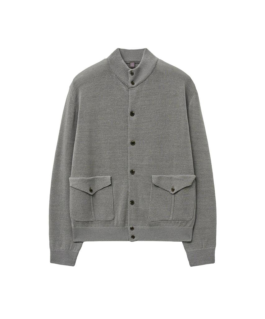 IOLO Linen A-One Knit Jacket_Ash Fog