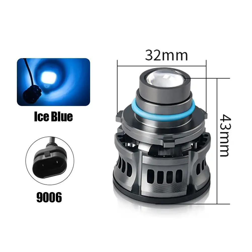 Новая лазерная линза для автомобиля H7 H11 линза фары 12 В H8 H9 9006 HB4 светодиодная противотуманная фара белый желтый ледяной синий турбо противотуманный фонарь