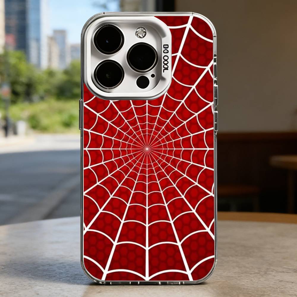 Spider web Pattern Hard Phone Case for IPhone 16 15 14 13 12 11 Pro Max Plus16E X XR XS Max shockproof Full Cover
