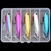 5PCS Metal Cast Jig Spoon 20/40/60g Shore Casting Jigging Fish Sea Bass Fishing Lure Artificial Bait Tackle Box