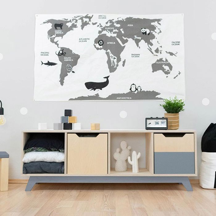 Wooden Storage Box Model 4 - Handles - Pink - 33 X 33 X 37 Cm