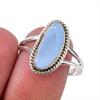 Кольцо из чистого серебра 925 пробы с натуральным австралийским опалом, размер 8,5 B2w08