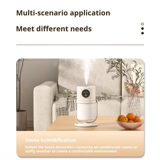 Настольный увлажнитель, диффузор эфирного масла с большим резервуаром для воды, 2 режима, малошумный увлажнитель с прохладным туманом, устройство для ароматерапии