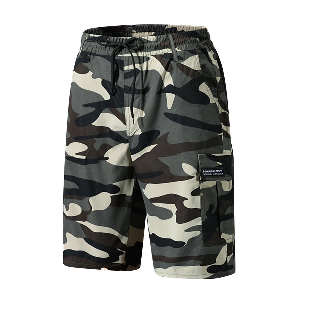 Мужские летние большие повседневные свободные спортивные брюки пляжные шорты