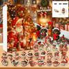 1pc 2D Holiday Advent Calendar Advent Calendar Collectible Funny Animal Set Commemorative Collectible Home Decor
