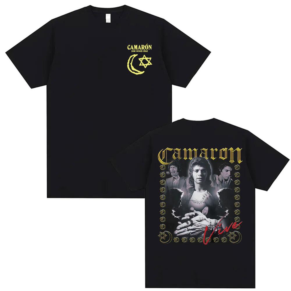 Rock Camaron De La Isla Album Tour Merch T Shirt Mens Clothing Harajuku Vintage Summer T Shirts High Quality Oversized Tshirts