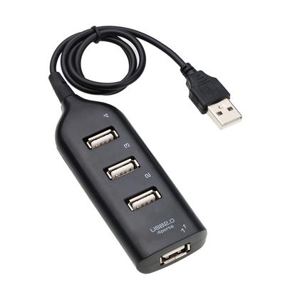 Универсальный USB-концентратор, 4-портовый USB 2.0-концентратор с кабелем, мини-концентратор, разъем-разветвитель, кабель-адаптер для портативных ПК