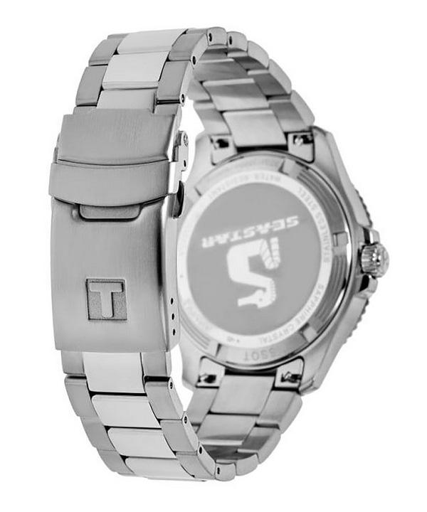 Tissot Часы унисекс T-Sport Seastar 1000 из нержавеющей стали с черным циферблатом и кварцевыми дайверскими T120.210.11.051.00 300M