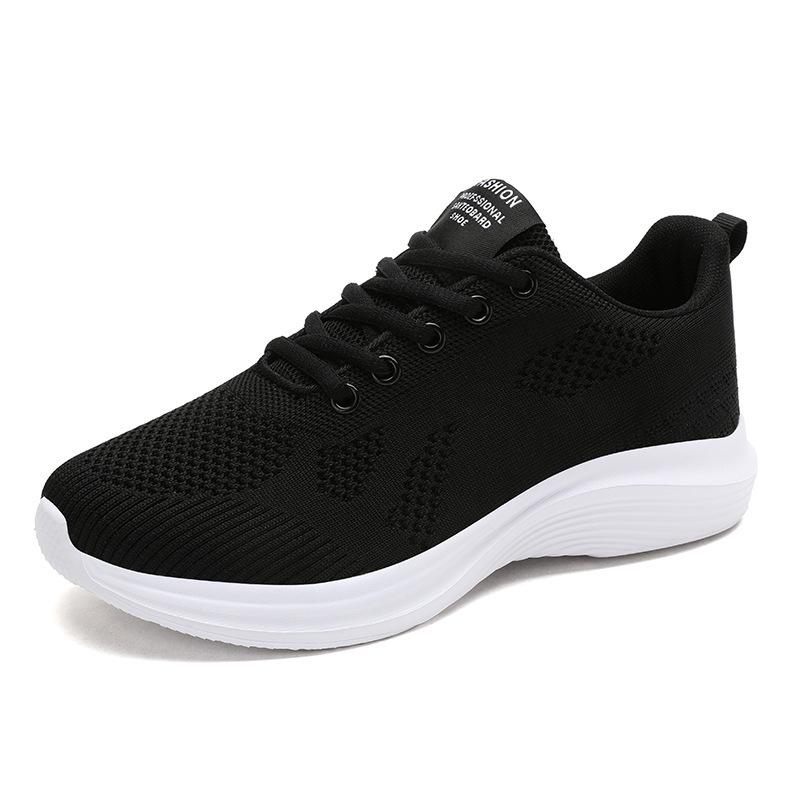 Fashion Shoes For Women's Spring And Autumn New Women's Shoes Breathable Flying Mesh Running Shoes Casual Sports Shoes For Women