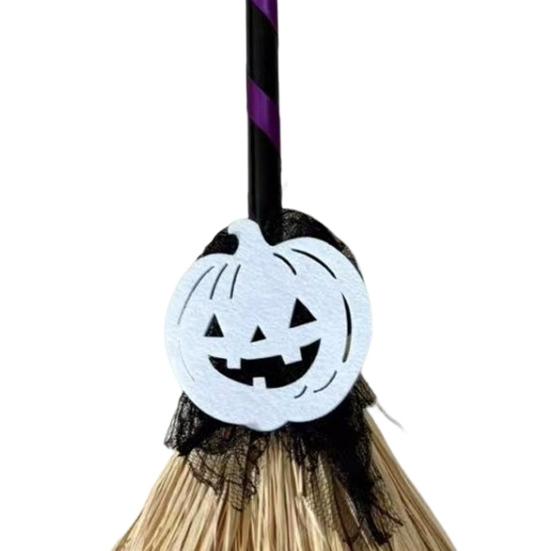 Парящая метла на Хэллоуин высотой 31,5 дюйма, электрическая метла ведьмы, анимированная танцующая метла с LED-подсветкой для домашнего напольного декора