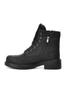 Men's Fashion Flat Heeled Booties Black Worker Boots Shoes