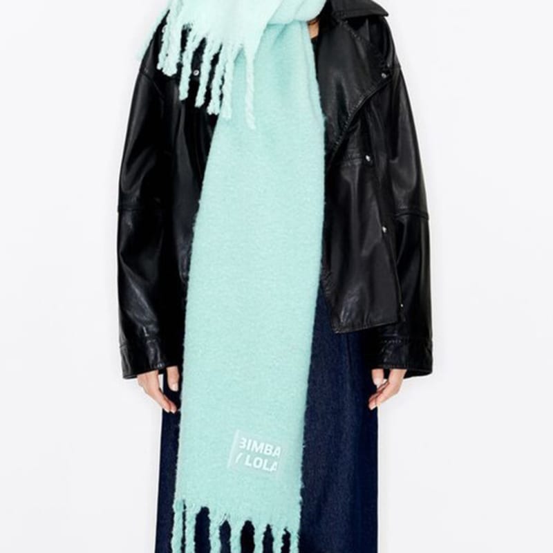 BIMBA Y LOLA [23FW] BIMBA Y LOLA Aquamarine Brushed Muffler B236AII022MTF