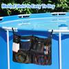 Poolside Storage Bag Multi Pockets Hollow Out Drainage 360 Degree Rotation Hook Large Capacity Swimming Pool