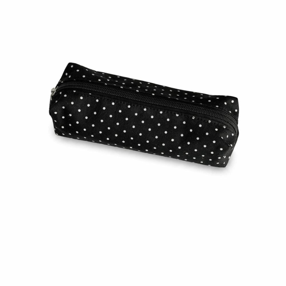 Desktop Storage Pen Bag Canvas Pencil Pouch Cosmetic Bag Polka Dot Pencil Case  Kids