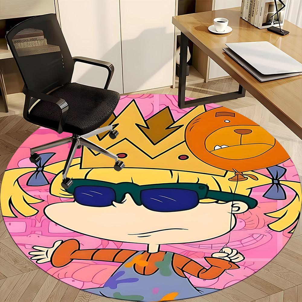 1pc Rugrats Office Round Area Rug, Under Office Chairs Bedroom Living Room Home Decor a1022164