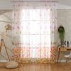 100*270cm Butterfly Printed Large Rod Curtain Gauze Tulle Sheer Home Decor Window Drapes Transparent Screens Tulle