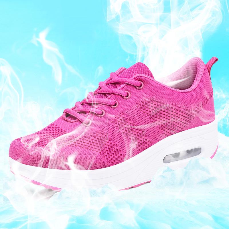 Женская вулканизированная обувь, новые сетчатые дышащие спортивные женские туфли, удобная повседневная обувь на платформе для женщин, легкие женские кроссовки