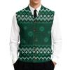 Men's V-Neck Sleeveless Knit Cardigan Vest