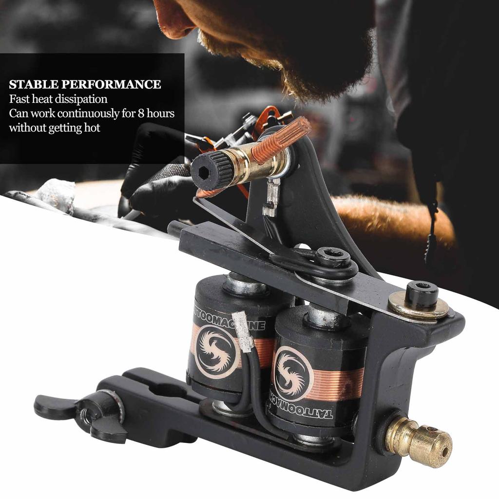 Профессиональная сплавная машинка для контура и тени, тату-машинка с мощным мотором и катушками (22016)