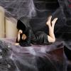 Gothic Bookshelf Sculpture Sexy Black Robe Woman Figurine for Halloween Figure Resin Spooky Desktop Decoration