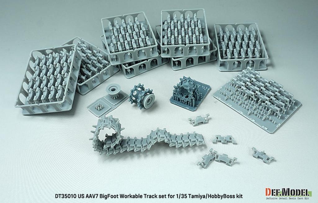 Дифференциальная модель Текущая американская амфибийная машина AAVP7 Big Foot Соединительная подвижная гусеница Hobby Boss Пластиковые детали модели DT35010 1/35 (Tamiya