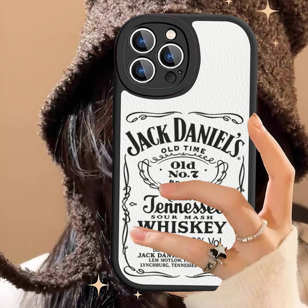Classic Whiskey Logo J-Jack D-DanielS Phone Case For IPhone 11 12 13 14 15 16 Pro Max Plus Leather Cover