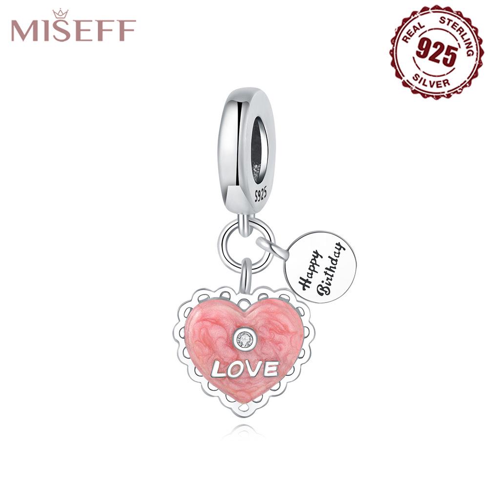 Sterling Silver S925 Heart Tree of Life Planet Pendant Charm for DIY Bracelets