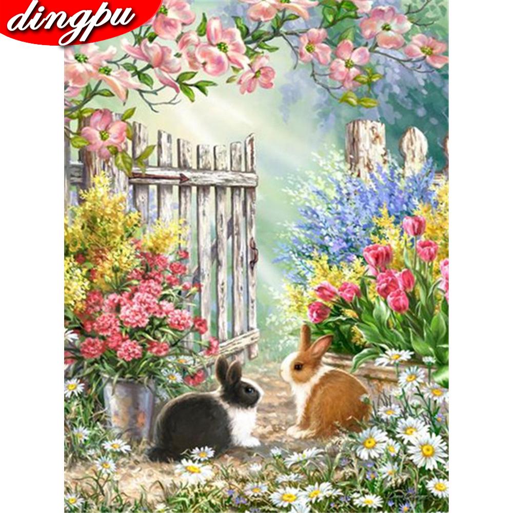 Алмазная картина Кролик Вышивка крестиком Алмазная мозаика Пейзаж Полный квадрат Алмазная вышивка