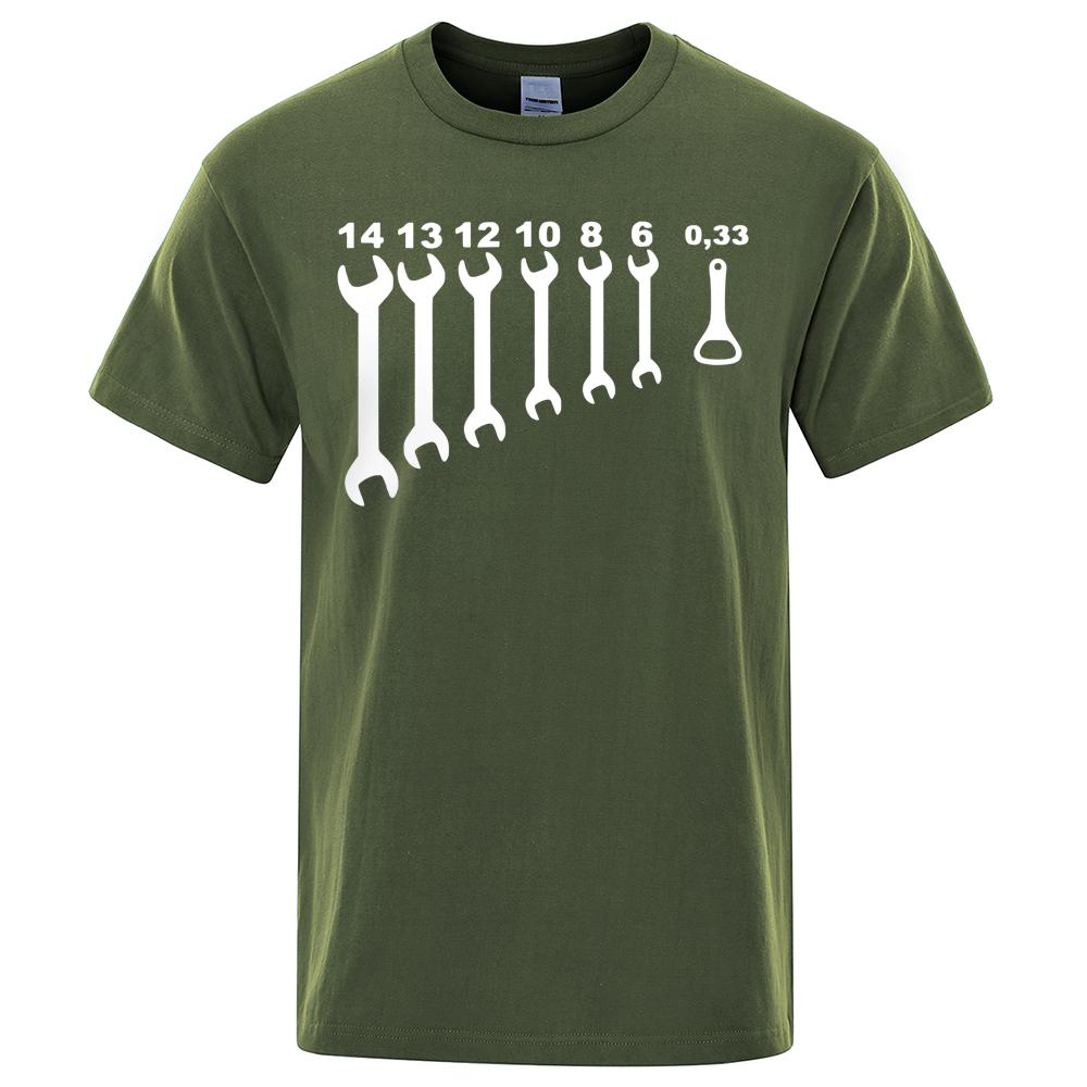 Винтажные футболки с открывалкой для гаечных ключей, мужские футболки с надписью «Инженер по ремонту автомобилей», хлопковая футболка с короткими рукавами, забавные футболки, футболка, мужская одежда