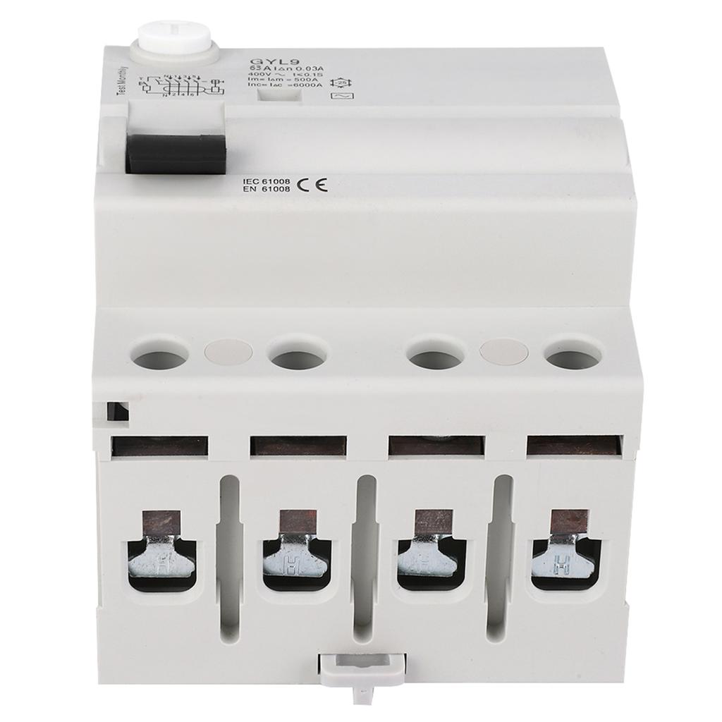 GYL9 4P 400VAC RCCB Residual Current Circuit Breaker Electric Leakage or (63A)
