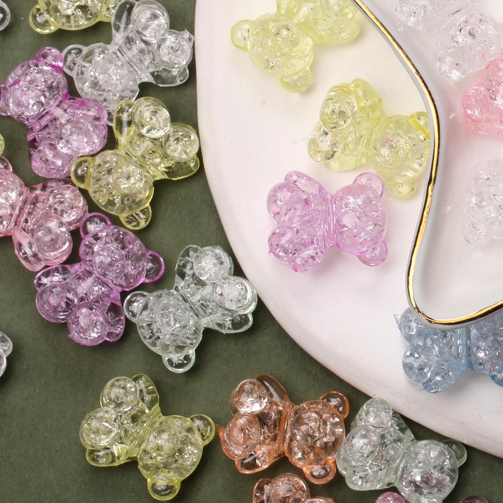 Подвески Ювелирные изделия Изготовление акрила DIY Материал Браслет Ожерелье Аксессуары 35 шт./компл. Имитация Стеклянных Взрывов Мультяшный Медведь Бусины Россыпью