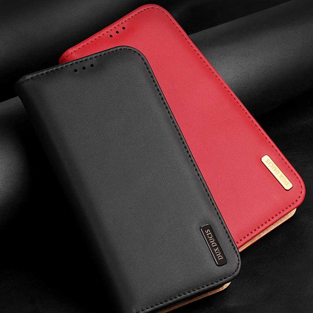 Dux Ducis Hivo Case For Samsung Galaxy S23+ Cover With Flap Wallet Stand Rfid Blocking Red