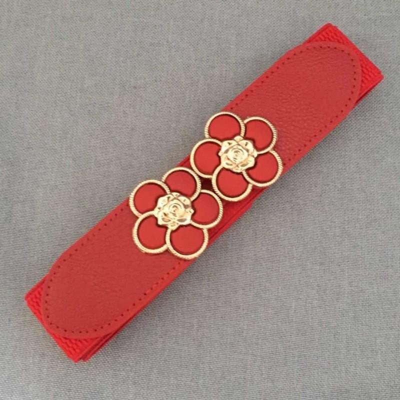 Регулируемый Шикарный Декоративный Пояс на Талию 4 см с Золотой Круглой Пряжкой для Женской Моды