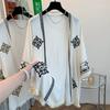 Ethnic Style Embroidered Thin Sun Protection Loose Medium Length Tassel 7-quarter Sleeve Cardigan Jacket for Women