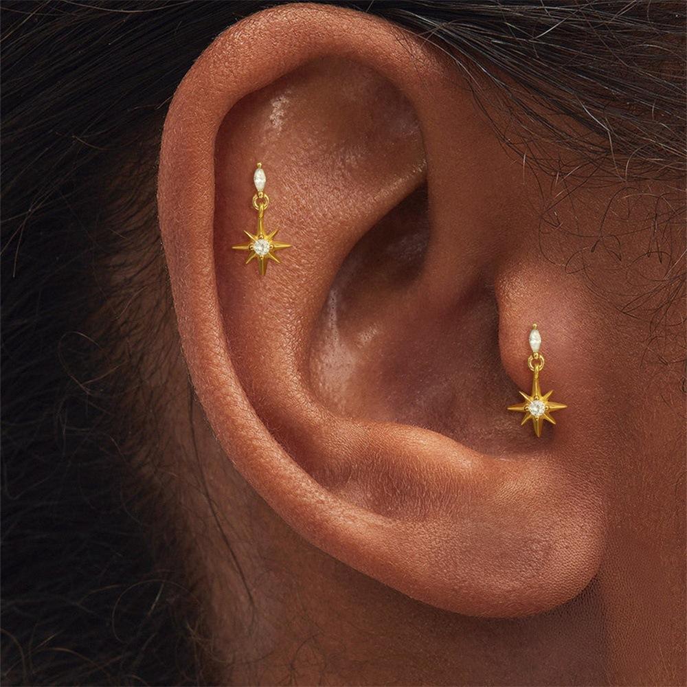 Earrings Simple Ear Jewelry Fashion Men's/Women's Diamond Jewelry Accessories
