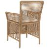 Garden Chair with Cushions 4 pcs Beige and Cream Poly Rattan