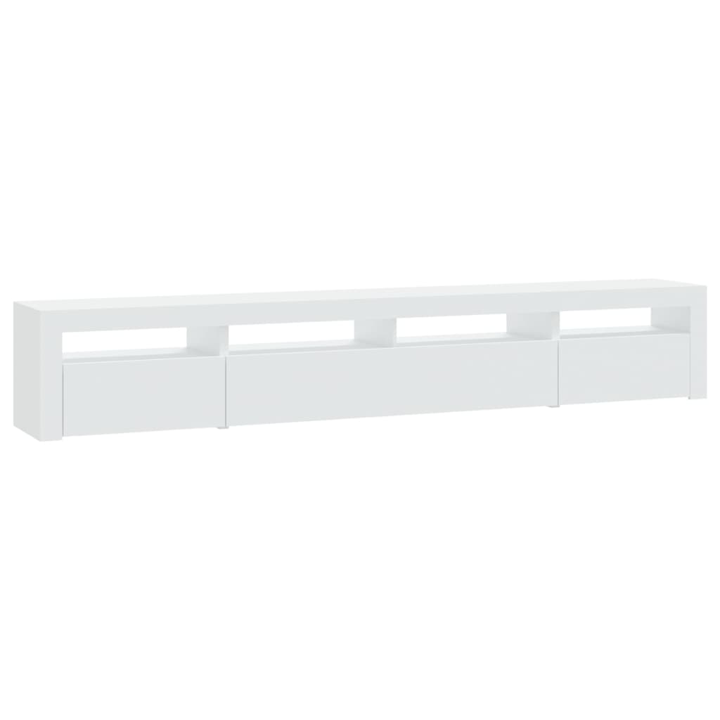 Vidaxl Szafka Pod Tv Z Oświetleniem Led, Biała, 240X35X40 Cm