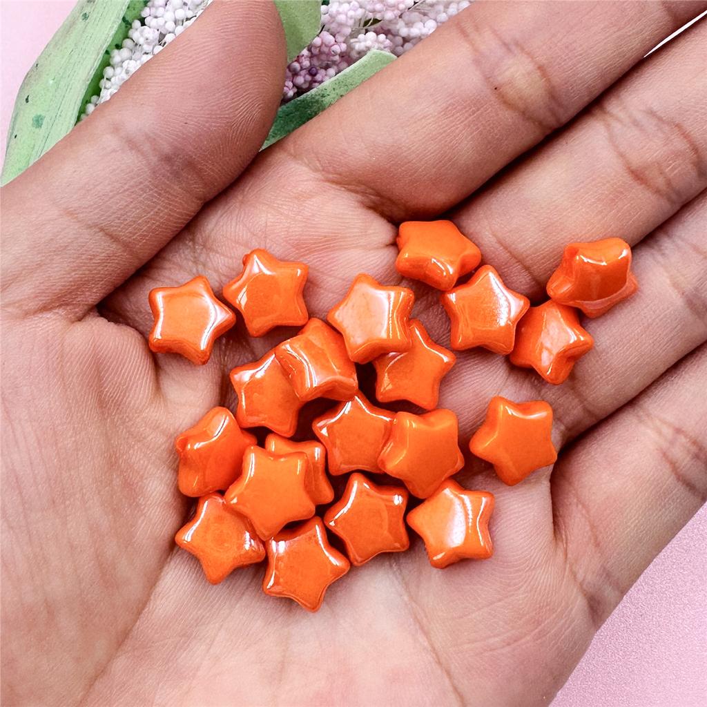 20 шт., 10,2 мм, акриловые маленькие звездочки, свободные бусины для браслета, ожерелья, брелока, материал для самостоятельного изготовления бисера