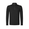 Minimalist Daily Half-Zip Long Sleeve T-Shirt Men Tops Deep-Black A11M515205FBK
