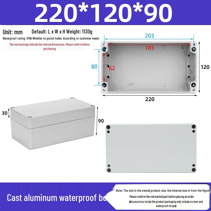 Die-cast Aluminum Outdoor Junction Box IP65 Waterproof Enclosure