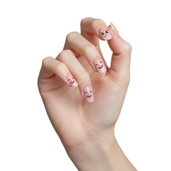 Smiling Nail Nail Art Stickers DIY Face Art Decals for Nail