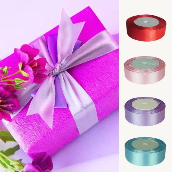 Атласная лента шириной 1 дюйм, швейная, 25 ярдов, декор для свадьбы, дня рождения, вечеринки